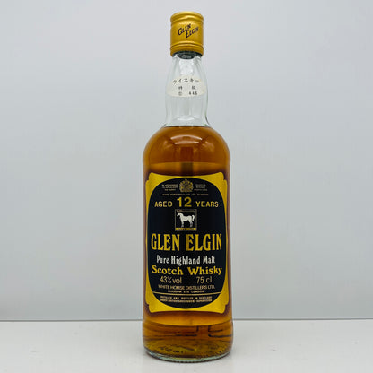 1980年代流通、WHITE HORSE DISTILLERS LTD. グレンエルギン（GLEN ELGIN）12年、750ml、43% #153