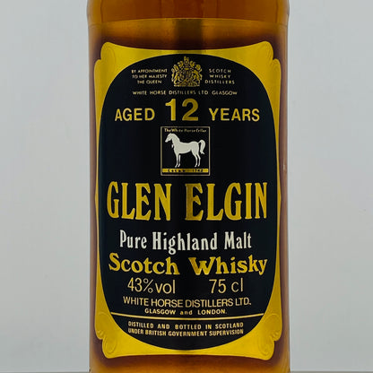 1980年代流通、WHITE HORSE DISTILLERS LTD. グレンエルギン（GLEN ELGIN）12年、750ml、43% #153