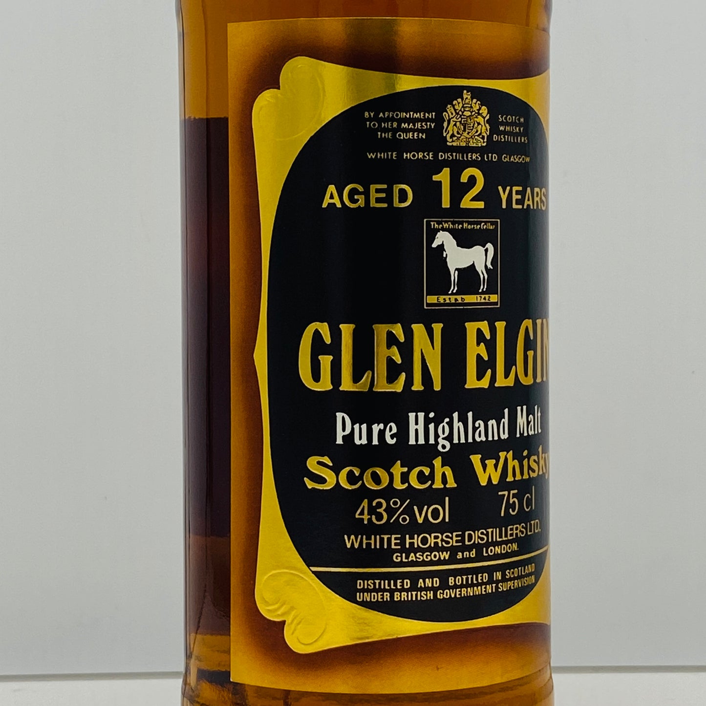 1980年代流通、WHITE HORSE DISTILLERS LTD. グレンエルギン（GLEN ELGIN）12年、750ml、43% #153