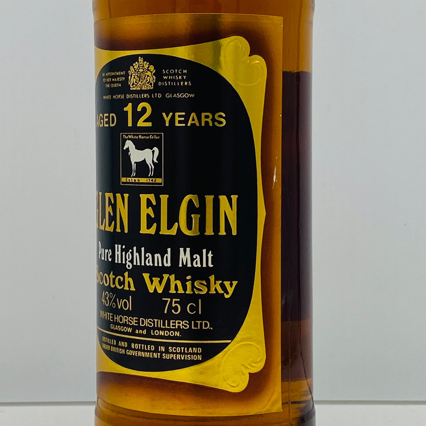1980年代流通、WHITE HORSE DISTILLERS LTD. グレンエルギン（GLEN ELGIN）12年、750ml、43% #153