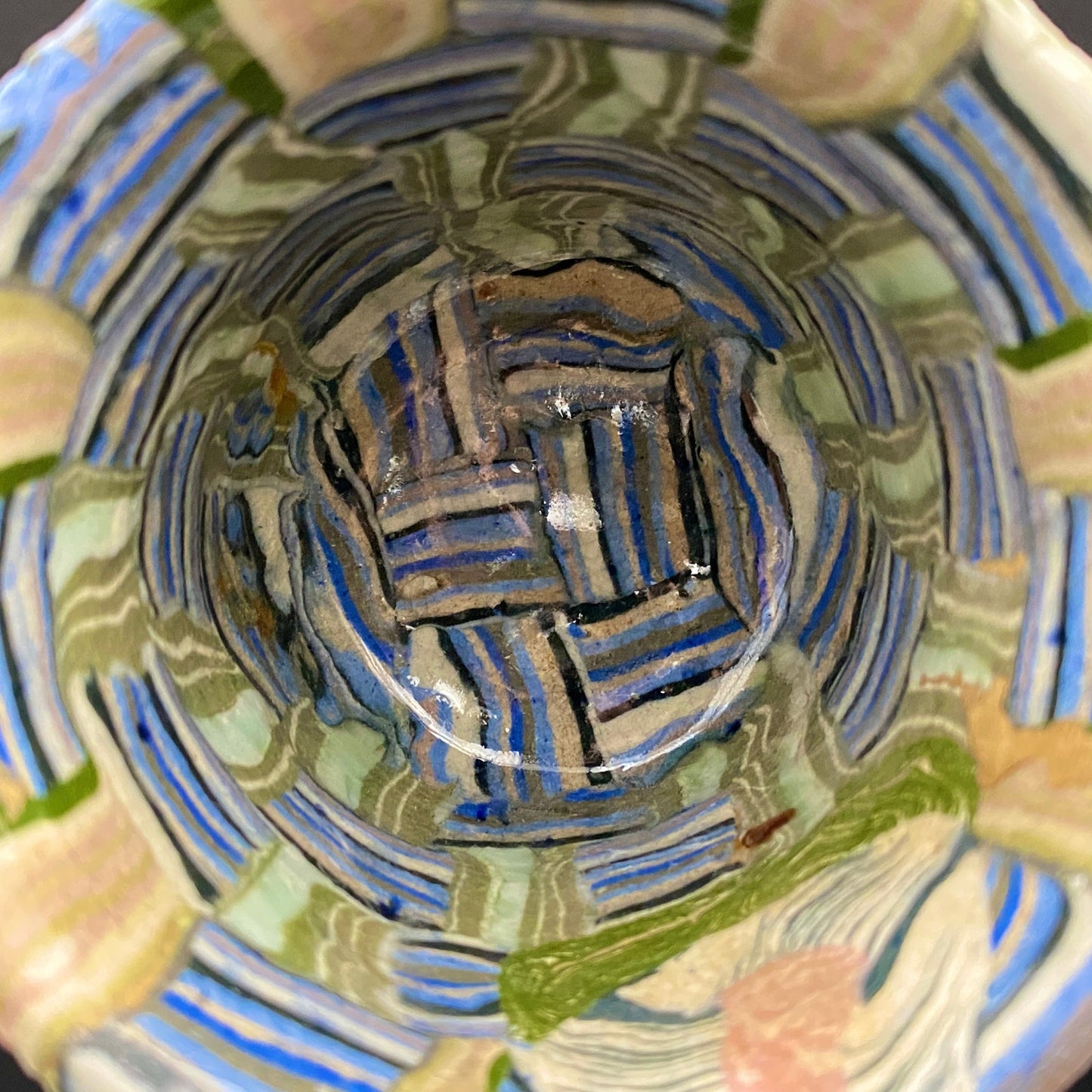 内田泰秀 晚年成熟期的杰作，失传的幻之技法“表里贯通锦练上手”陶瓷威士忌杯 #156