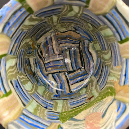 内田泰秀 晚年成熟期的杰作，失传的幻之技法“表里贯通锦练上手”陶瓷威士忌杯 #156