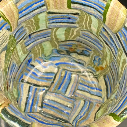 内田泰秀 晚年成熟期的杰作，失传的幻之技法“表里贯通锦练上手”陶瓷威士忌杯 #156