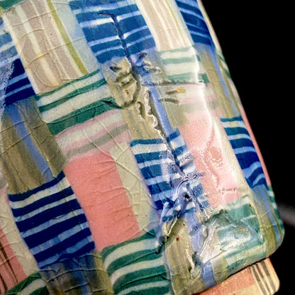 内田泰秀 晩年成熟期の傑作、失われた幻の技法「表裏貫通錦練上手」陶製ロックグラス２点セット #158