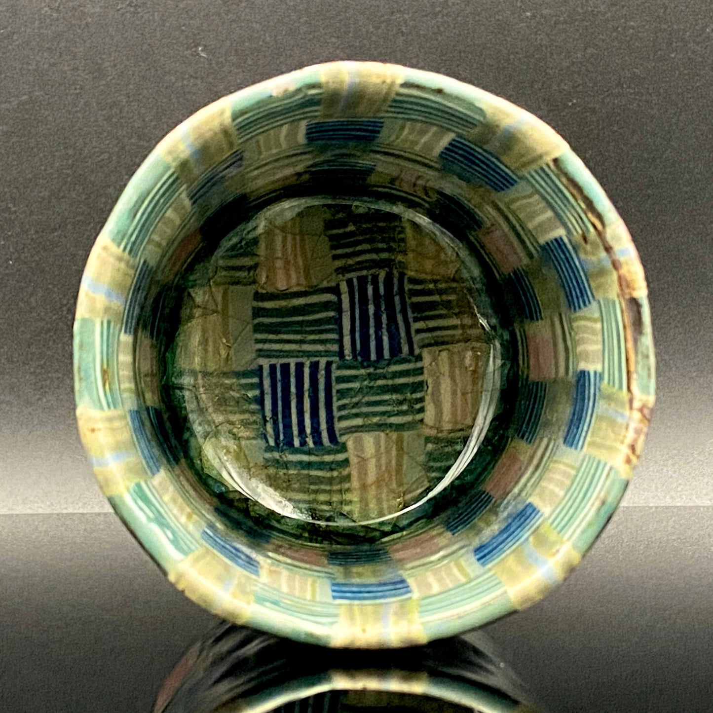 内田泰秀 晩年成熟期の傑作、失われた幻の技法「表裏貫通錦練上手」陶製ロックグラス２点セット #158