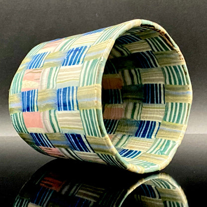 内田泰秀 晩年成熟期の傑作、失われた幻の技法「表裏貫通錦練上手」陶製ロックグラス２点セット #158