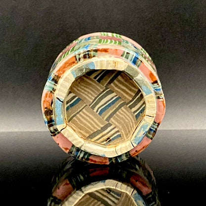 内田泰秀 晩年成熟期の傑作、失われた幻の技法「表裏貫通錦練上手」陶製ロックグラス２点セット #158