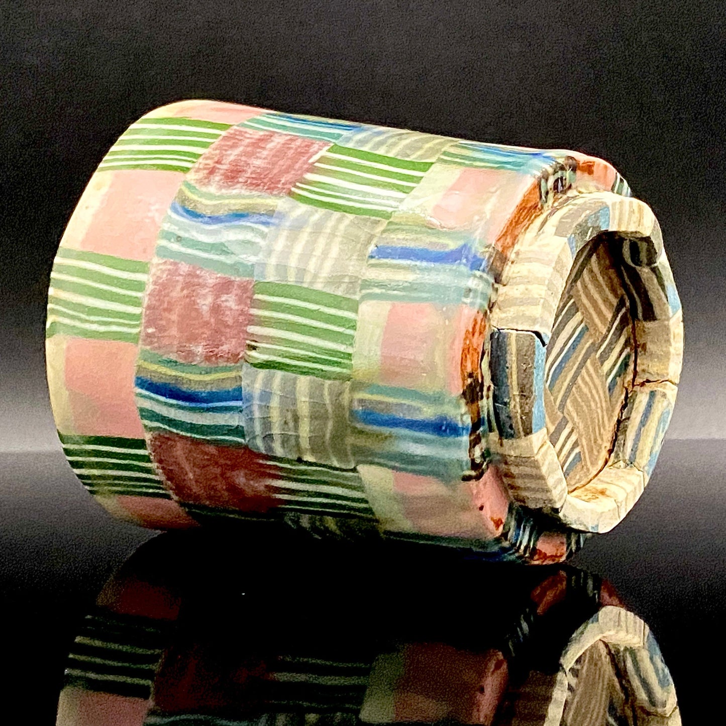 内田泰秀 晩年成熟期の傑作、失われた幻の技法「表裏貫通錦練上手」陶製ロックグラス２点セット #158