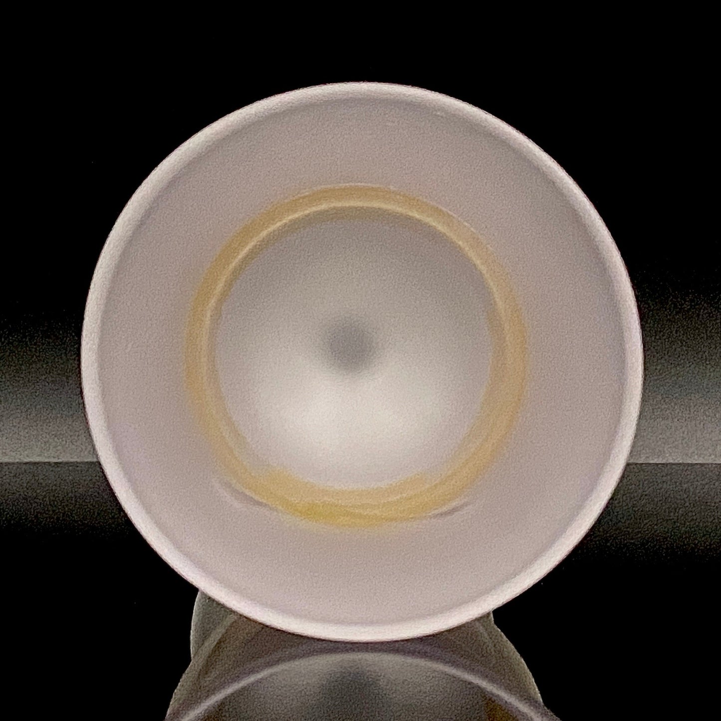 石井 康治 作 手吹き工芸硝子 金彩細工 結び文 酒杯 1点 #159