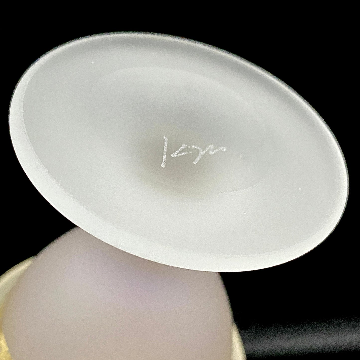 石井 康治 作 手吹き工芸硝子 金彩細工 結び文 酒杯 1点 #159