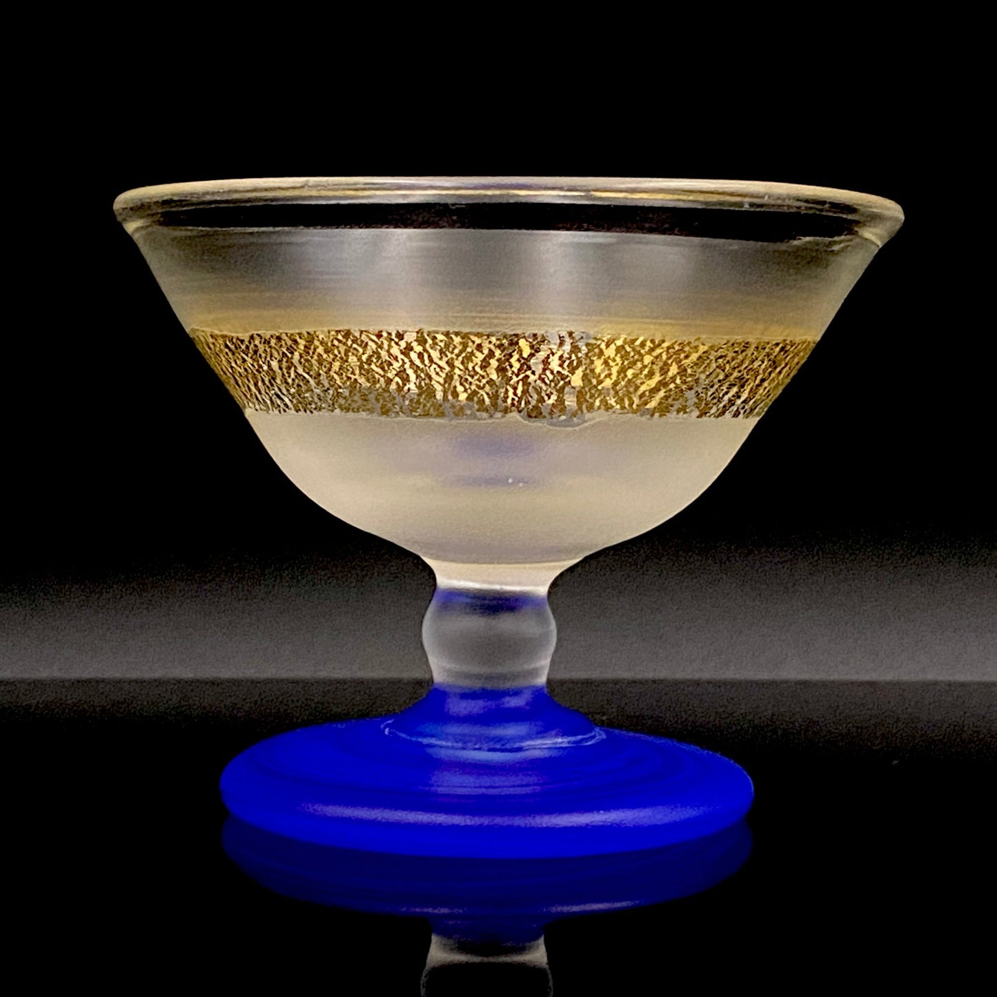 藤田 潤 作 手吹硝子 大振りぐい呑  人気作家の稀少な酒器作品 #161