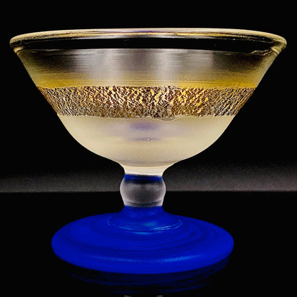 藤田 潤 作 手吹硝子 大振りぐい呑  人気作家の稀少な酒器作品 #161