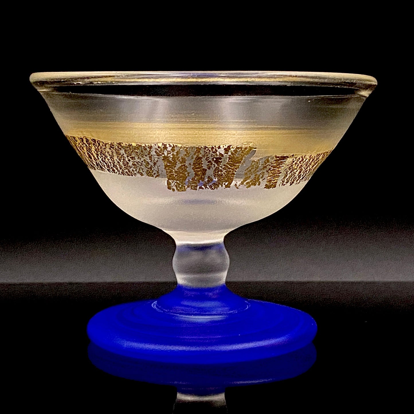 藤田 潤 作 手吹硝子 大振りぐい呑  人気作家の稀少な酒器作品 #161