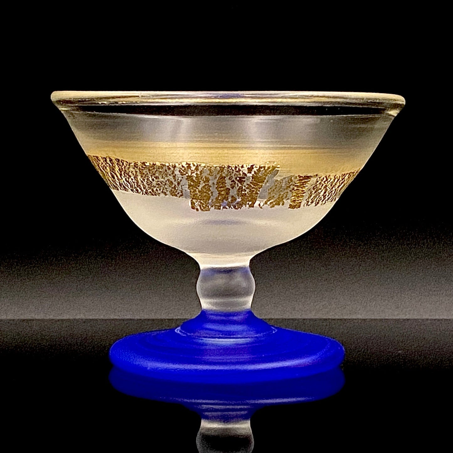 藤田 潤 作 手吹硝子 大振りぐい呑  人気作家の稀少な酒器作品 #161