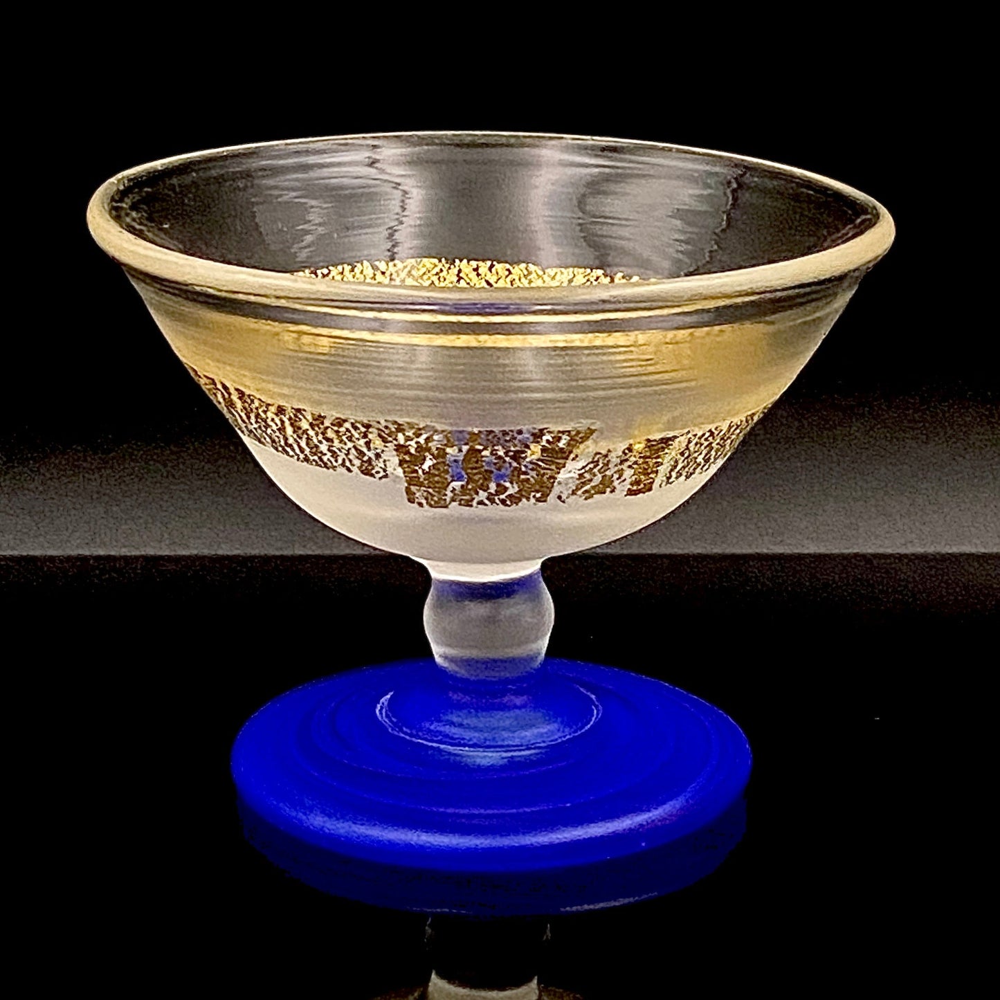 藤田 潤 作 手吹硝子 大振りぐい呑  人気作家の稀少な酒器作品 #161