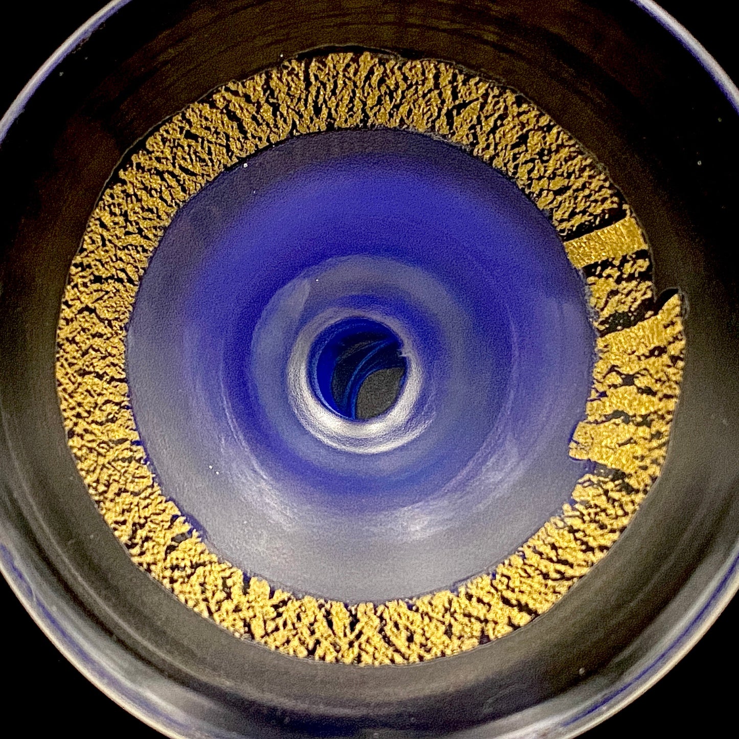 藤田 潤 作 手吹硝子 大振りぐい呑  人気作家の稀少な酒器作品 #161