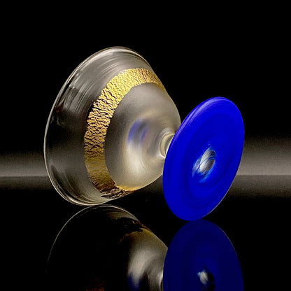 藤田 潤 作 手吹硝子 大振りぐい呑  人気作家の稀少な酒器作品 #161