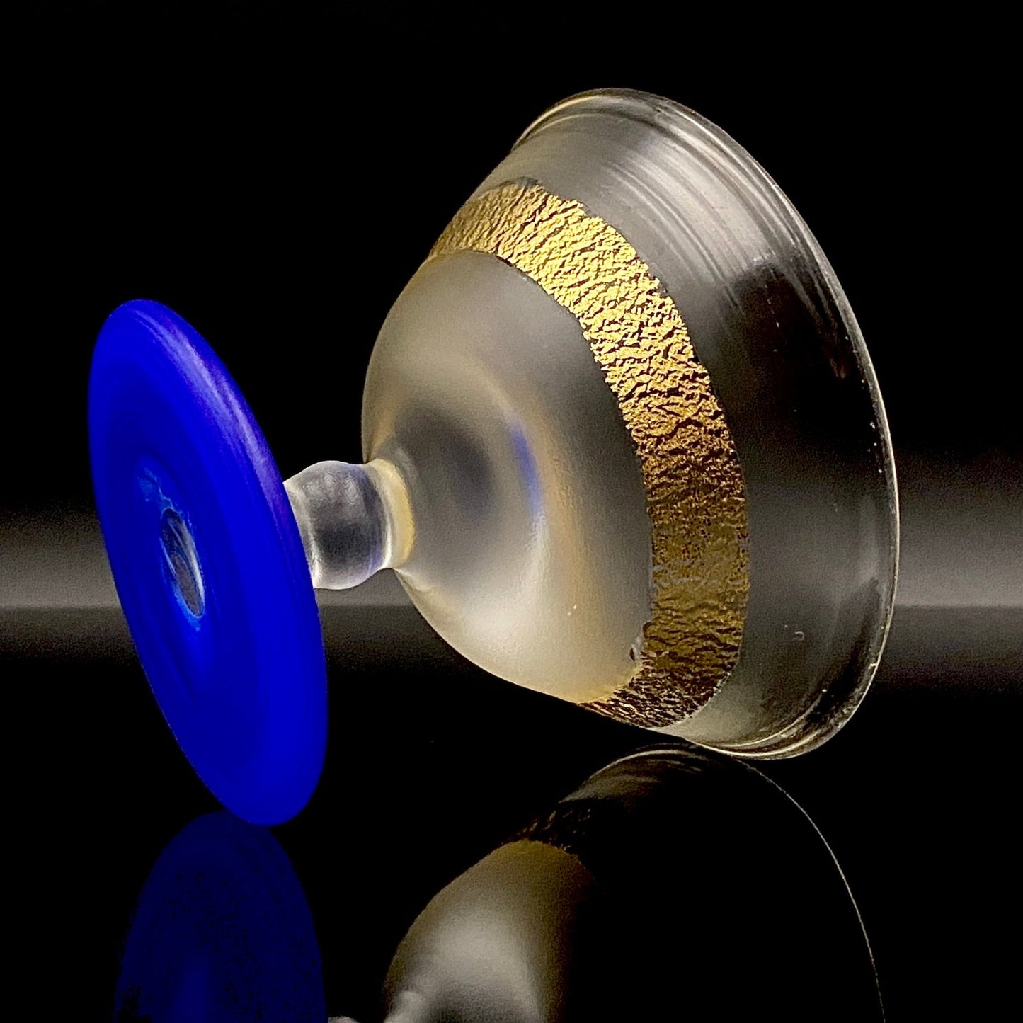 藤田 潤 作 手吹硝子 大振りぐい呑  人気作家の稀少な酒器作品 #161