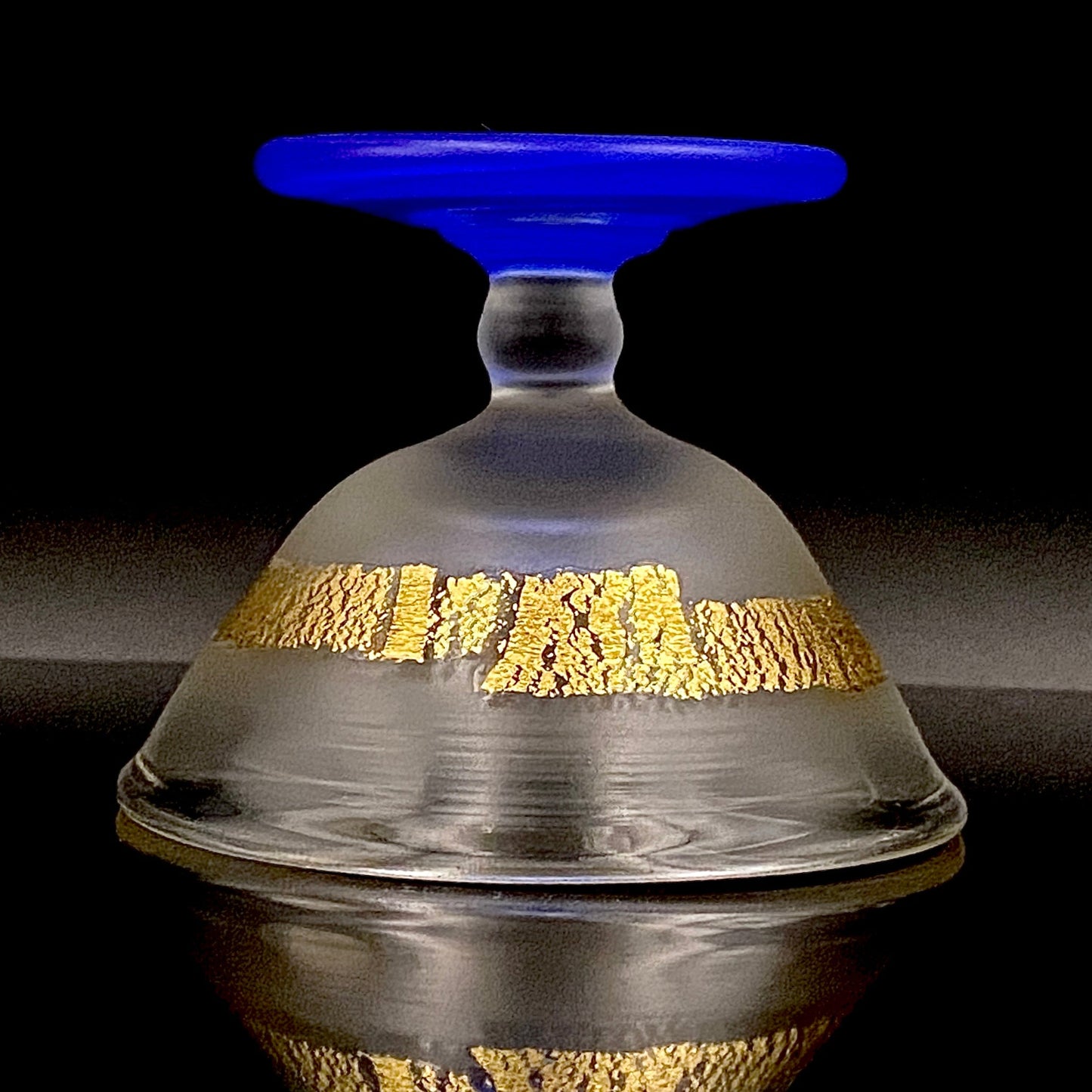 藤田 潤 作 手吹硝子 大振りぐい呑  人気作家の稀少な酒器作品 #161