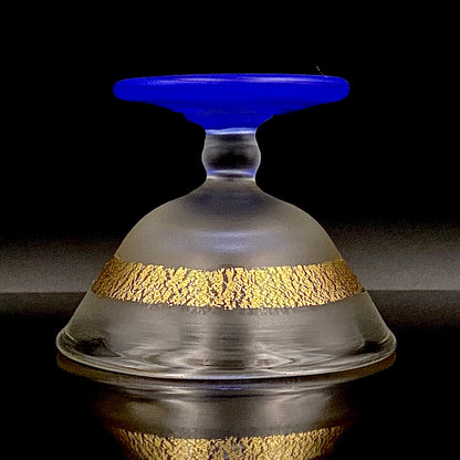 藤田 潤 作 手吹硝子 大振りぐい呑  人気作家の稀少な酒器作品 #161