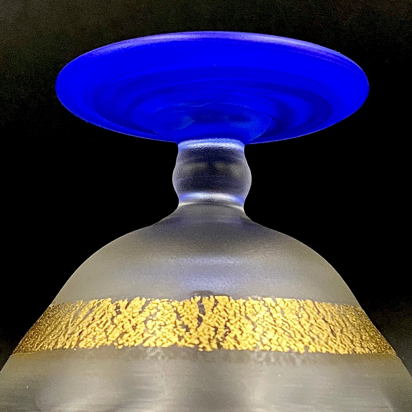 藤田 潤 作 手吹硝子 大振りぐい呑  人気作家の稀少な酒器作品 #161