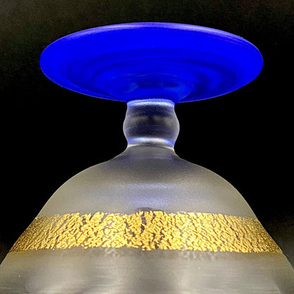 藤田 潤 作 手吹硝子 大振りぐい呑  人気作家の稀少な酒器作品 #161