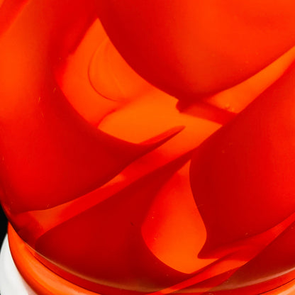 Vibrant Scarlet Pulse: Hand-Blown Glass Masterpiece, Aka-Yahazu "Scarlet Flame" Ice Bowl #164
