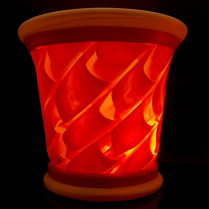 Vibrant Scarlet Pulse: Hand-Blown Glass Masterpiece, Aka-Yahazu "Scarlet Flame" Ice Bowl #164