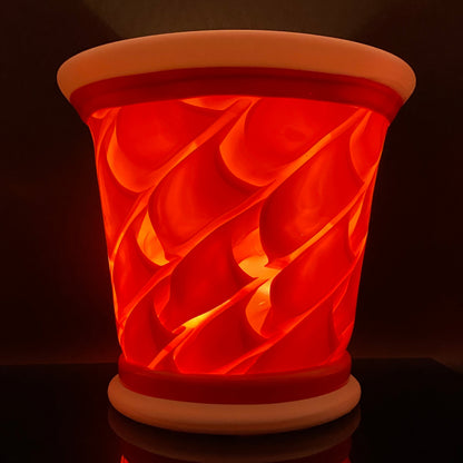 Vibrant Scarlet Pulse: Hand-Blown Glass Masterpiece, Aka-Yahazu "Scarlet Flame" Ice Bowl #164