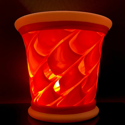 Vibrant Scarlet Pulse: Hand-Blown Glass Masterpiece, Aka-Yahazu "Scarlet Flame" Ice Bowl #164