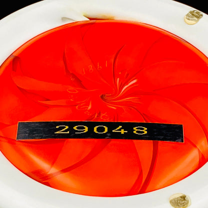 Vibrant Scarlet Pulse: Hand-Blown Glass Masterpiece, Aka-Yahazu "Scarlet Flame" Ice Bowl #164