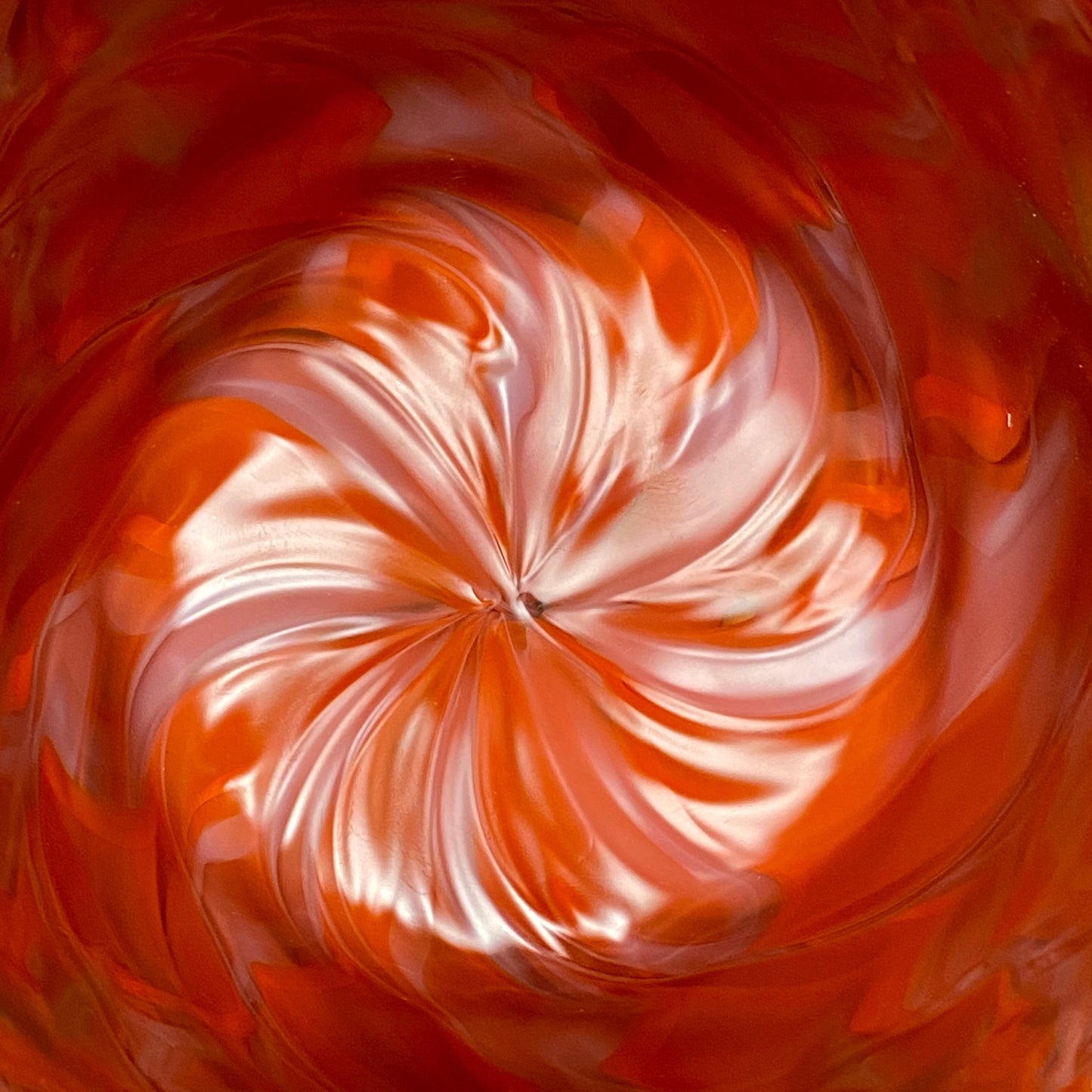 Vibrant Scarlet Pulse: Hand-Blown Glass Masterpiece, Aka-Yahazu "Scarlet Flame" Ice Bowl #164