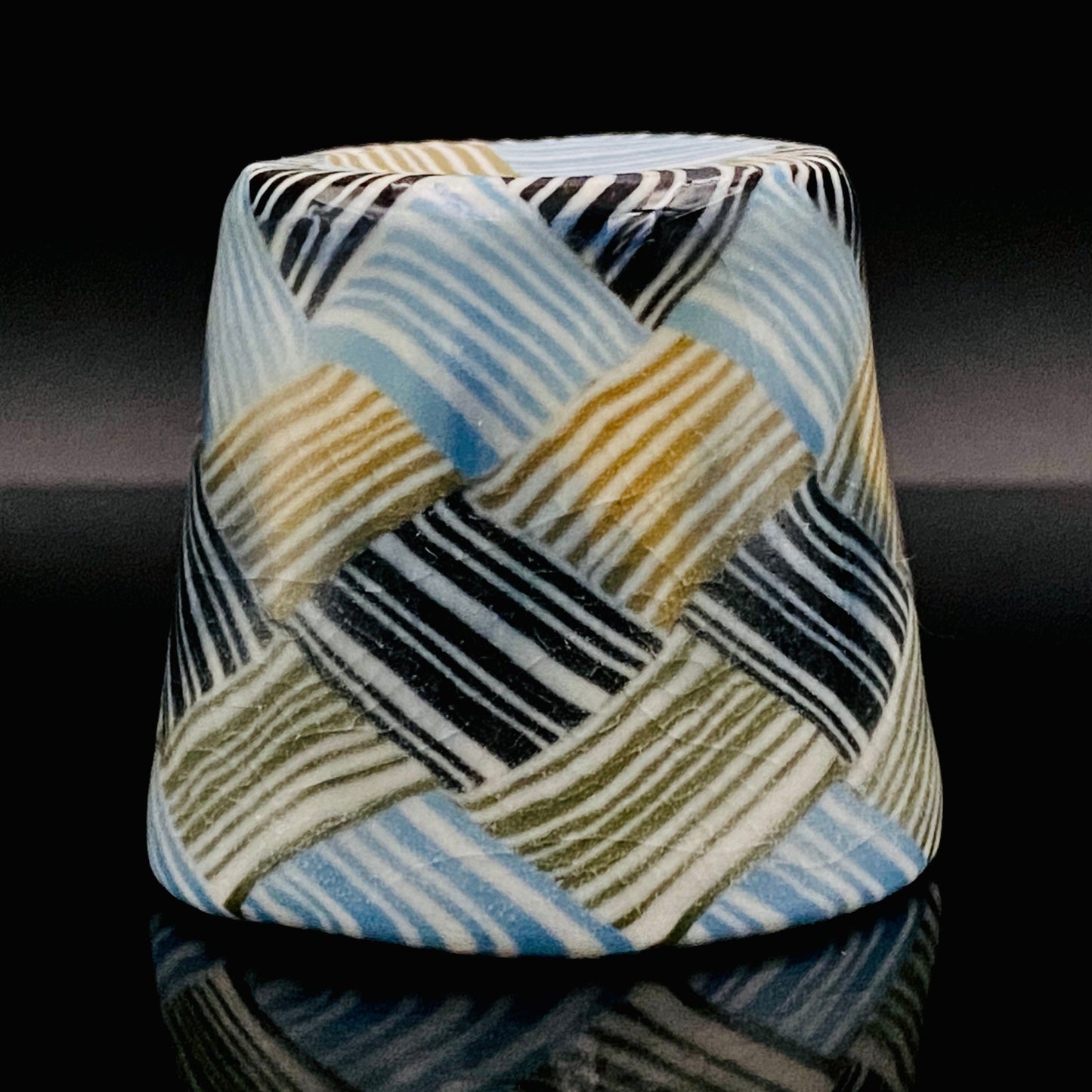 内田 泰秀 晩年成熟期の傑作、失われた幻の技法「表裏貫通錦練上手」陶製ショットグラス #168