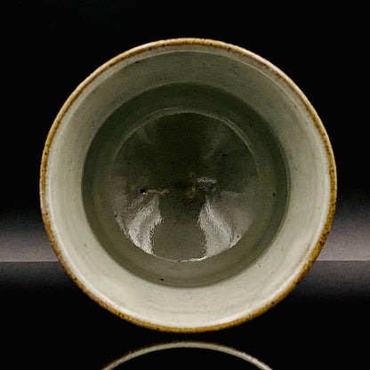 人间国宝 岛冈达三（Shimaoka Tatsuzo） 晚年杰作 绳文象嵌盐釉 夫妇汤吞 威士忌杯 两件套 #170