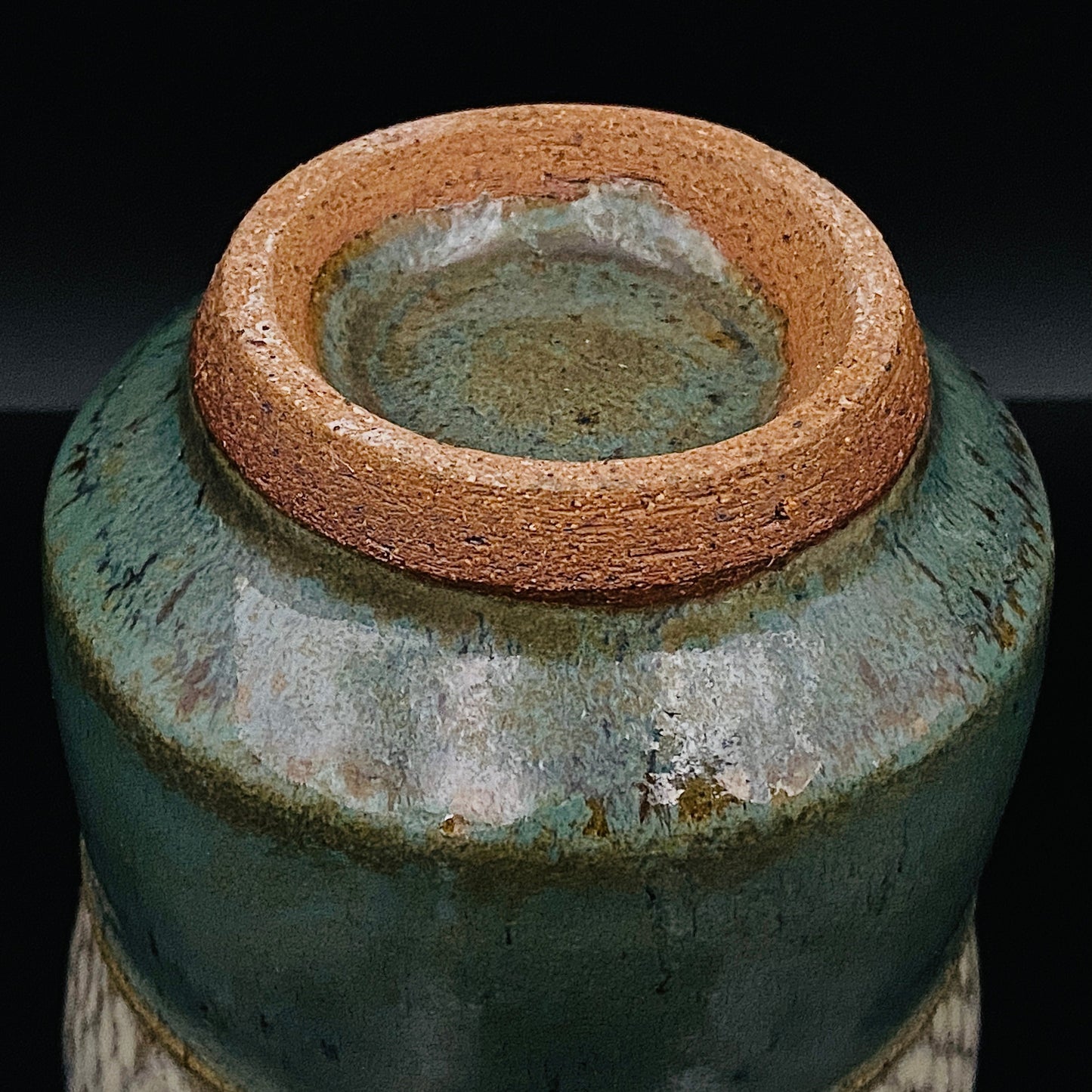 人间国宝 岛冈达三（Shimaoka Tatsuzo） 晚年杰作 绳文象嵌盐釉 夫妇汤吞 威士忌杯 两件套 #170