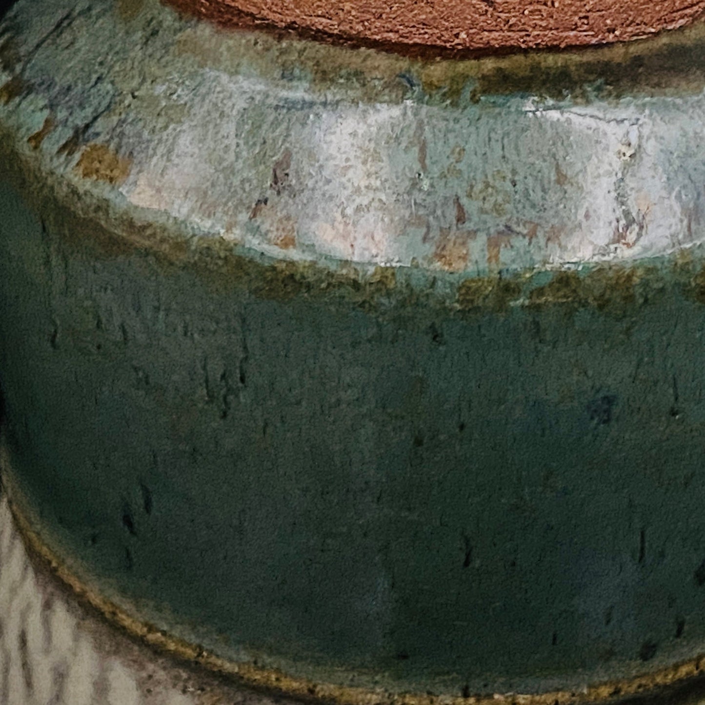 人间国宝 岛冈达三（Shimaoka Tatsuzo） 晚年杰作 绳文象嵌盐釉 夫妇汤吞 威士忌杯 两件套 #170