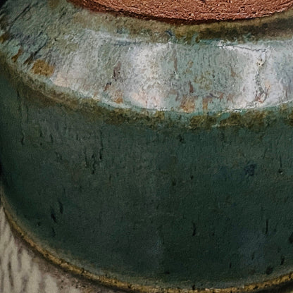 人间国宝 岛冈达三（Shimaoka Tatsuzo） 晚年杰作 绳文象嵌盐釉 夫妇汤吞 威士忌杯 两件套 #170