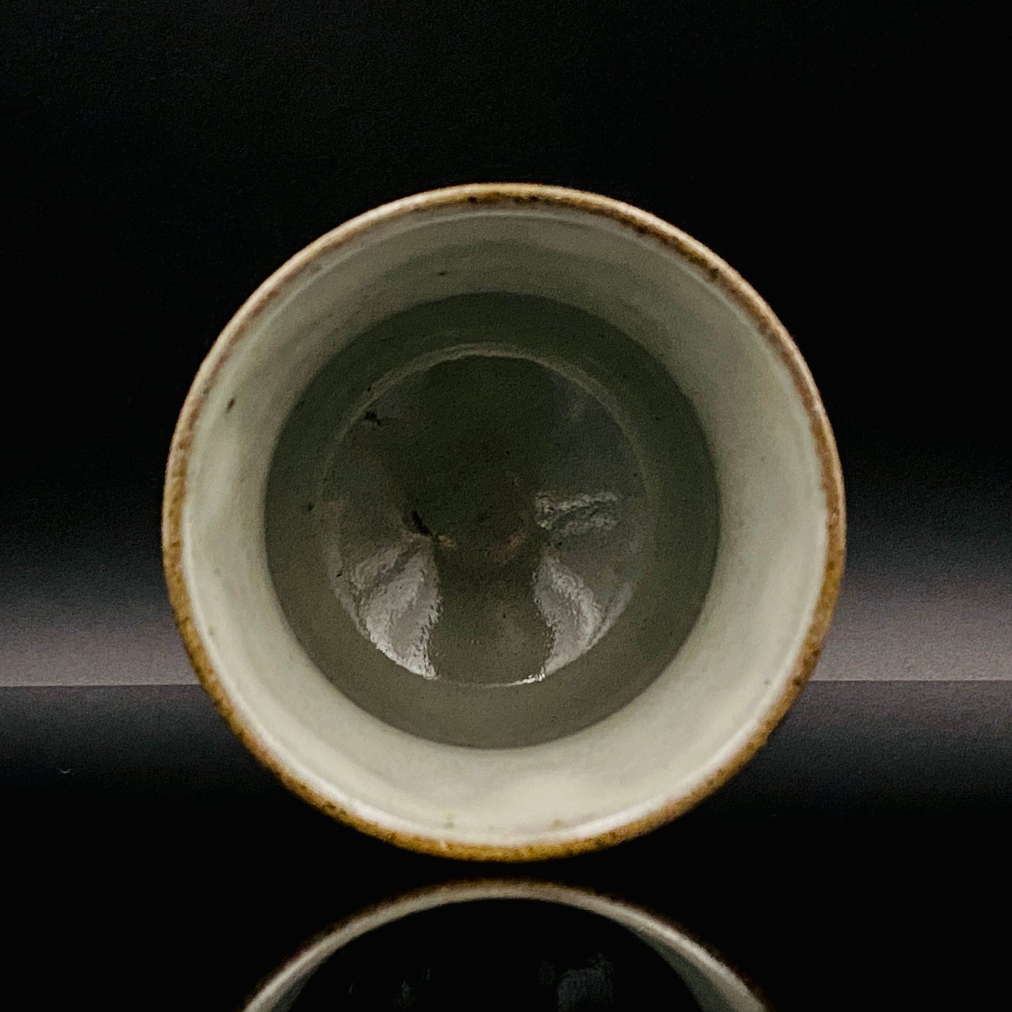 人间国宝 岛冈达三（Shimaoka Tatsuzo） 晚年杰作 绳文象嵌盐釉 夫妇汤吞 威士忌杯 两件套 #170