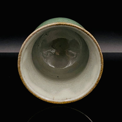 人间国宝 岛冈达三（Shimaoka Tatsuzo） 晚年杰作 绳文象嵌盐釉 夫妇汤吞 威士忌杯 两件套 #170