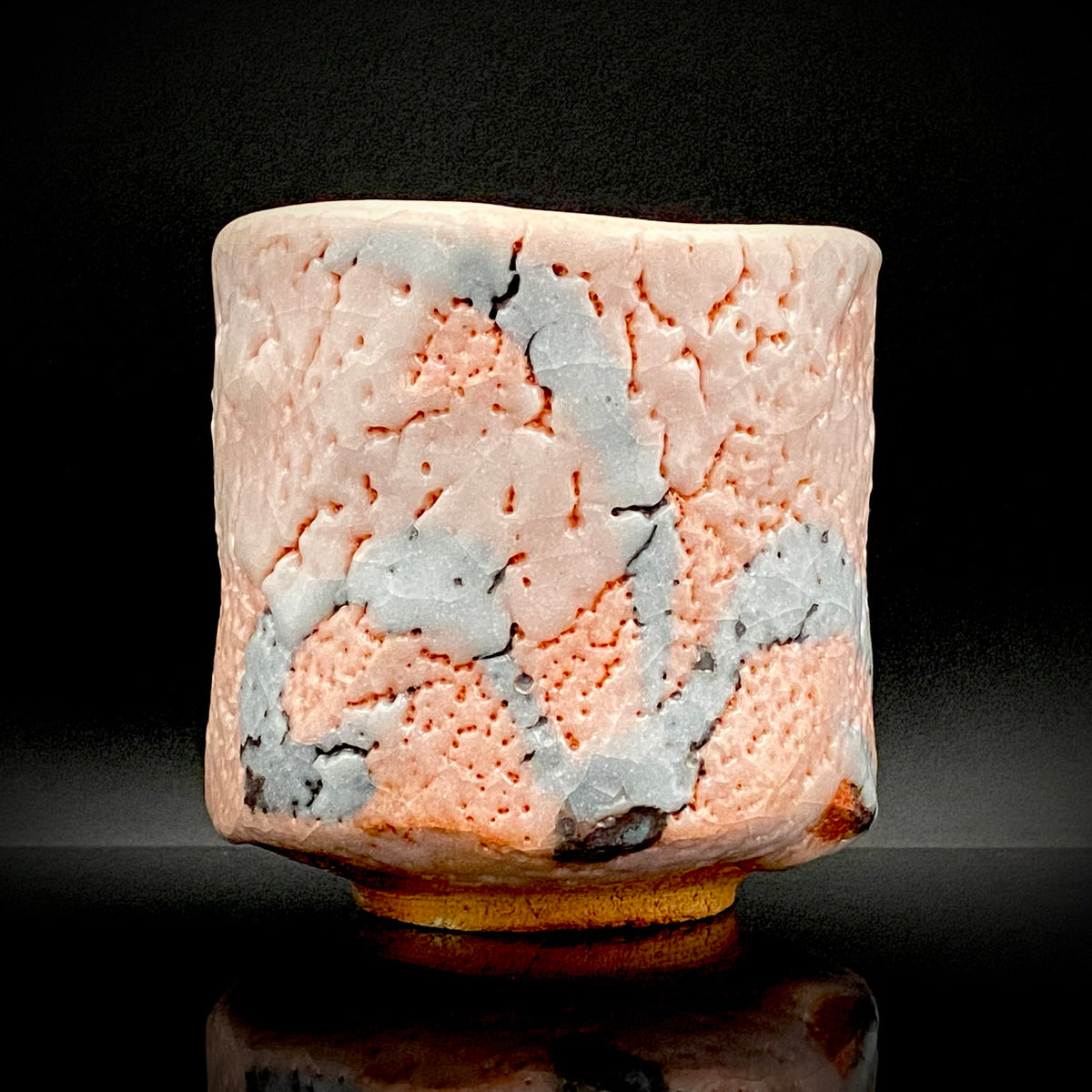 Japan Flower Vase and Tea Utensil Art Exhibition, Prize in the Minister of Education Division | Mino, Takaneyama-shita Kiln | Ichiyo Nakajima | Shino Meoto Yunomi (Pair of Teacups) | Japanese-Style Rocks Glasses #316