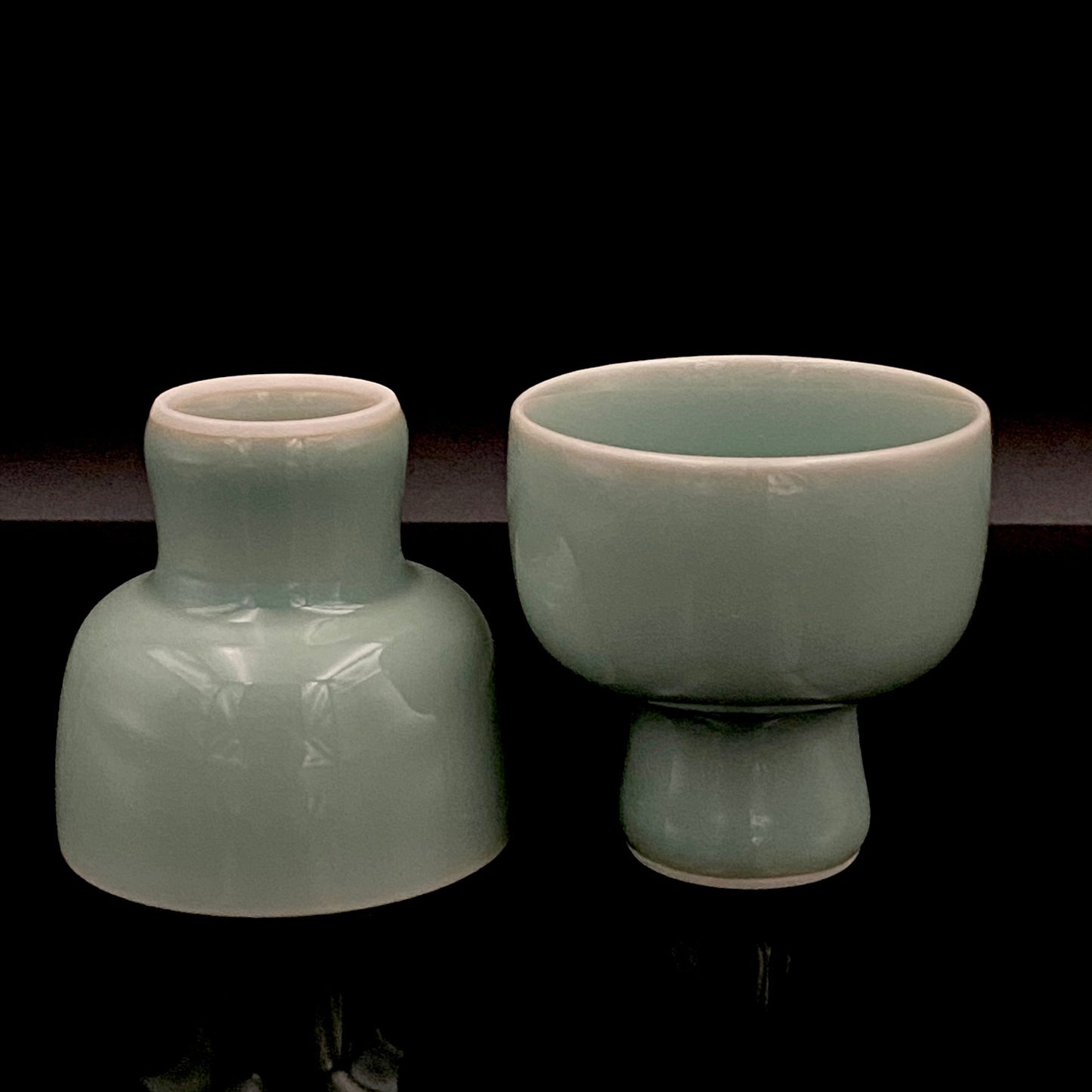 松本为佐视作 青瓷酒盏 二客组：重新定义汝窑、瑞利散射造就极致翡翠绿 #172
