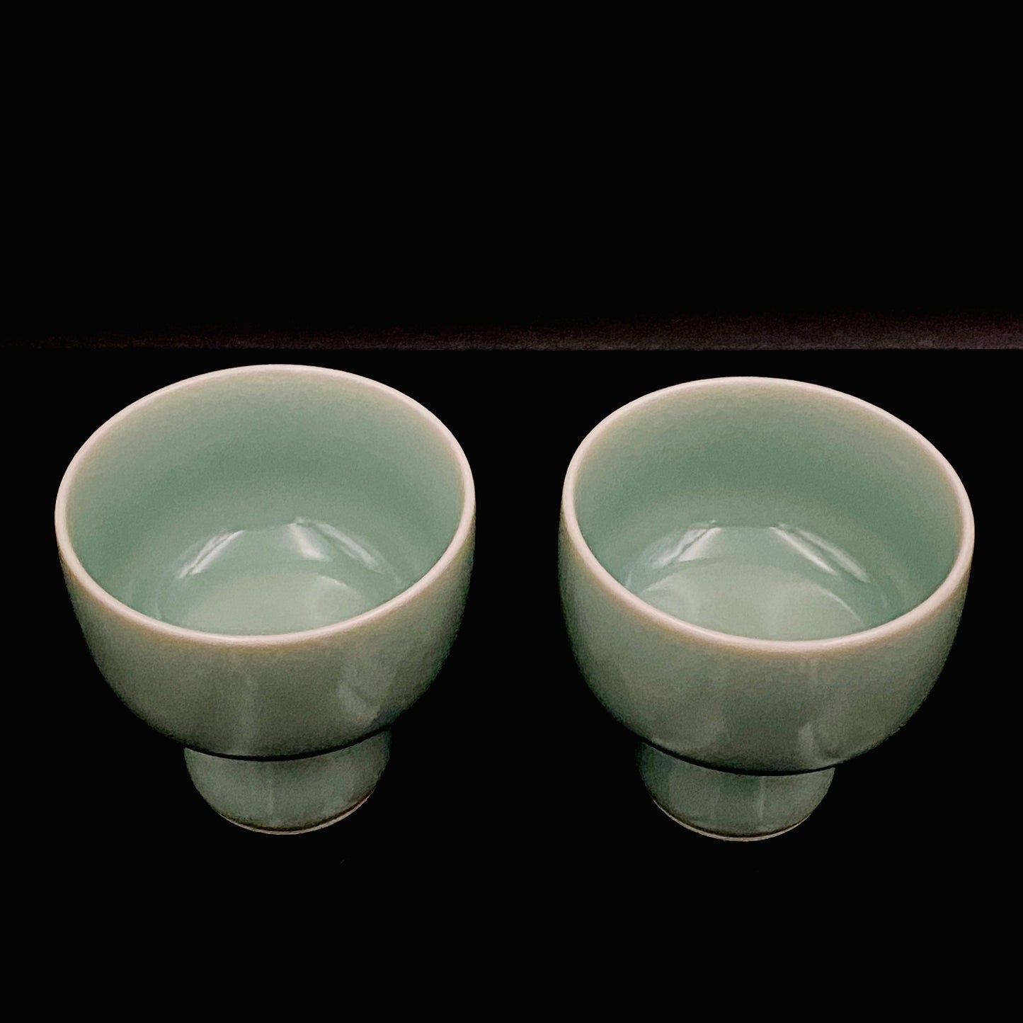松本为佐视作 青瓷酒盏 二客组：重新定义汝窑、瑞利散射造就极致翡翠绿 #172