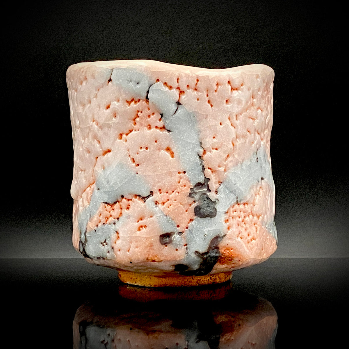 Japan Flower Vase and Tea Utensil Art Exhibition, Prize in the Minister of Education Division | Mino, Takaneyama-shita Kiln | Ichiyo Nakajima | Shino Meoto Yunomi (Pair of Teacups) | Japanese-Style Rocks Glasses #316