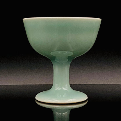 松本为佐视 (Matsumoto Isami) 作 青瓷马上杯 现代京都瓷器的至宝 #162