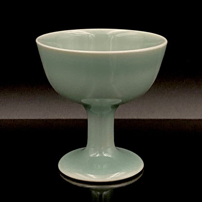 松本为佐视 (Matsumoto Isami) 作 青瓷马上杯 现代京都瓷器的至宝 #162