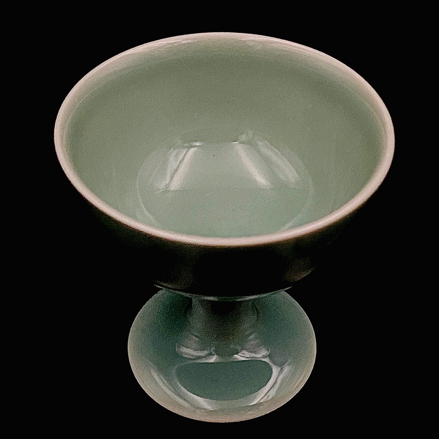 松本为佐视 (Matsumoto Isami) 作 青瓷马上杯 现代京都瓷器的至宝 #162