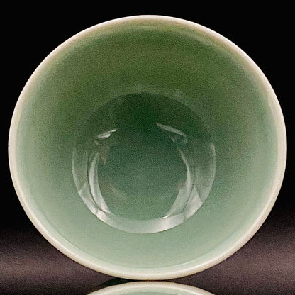 松本为佐视 (Matsumoto Isami) 作 青瓷马上杯 现代京都瓷器的至宝 #162