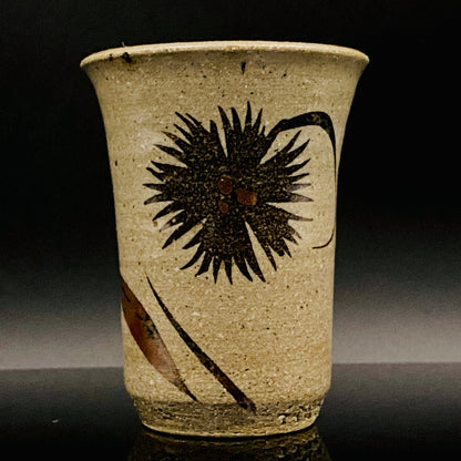 江口勝美 和紙染花文 肥前陶芸界の生ける伝説 至高のビアグラス 2点セット #167