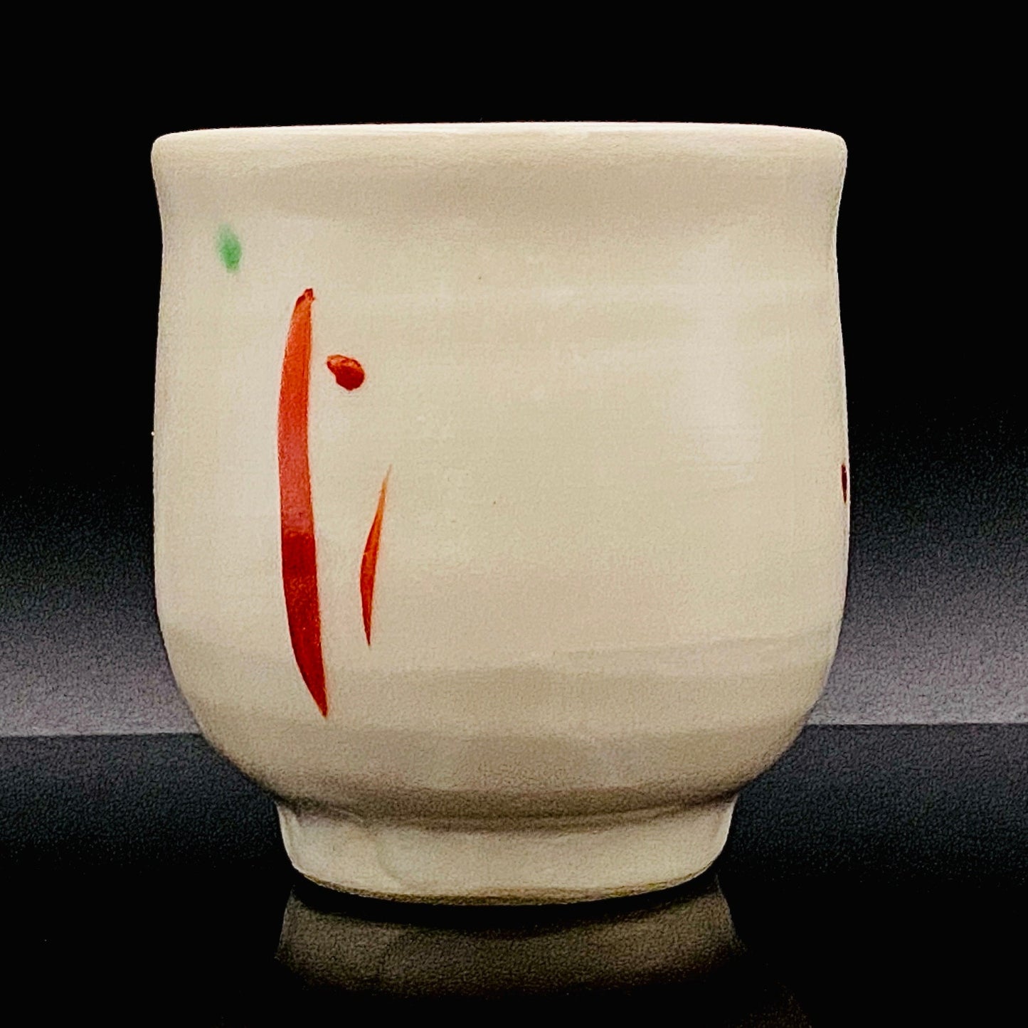Bizen Akae Sake Cup by Mitsuru Isezaki, Bizen Ware, Okayama Prefecture Important Intangible Cultural Property #169
