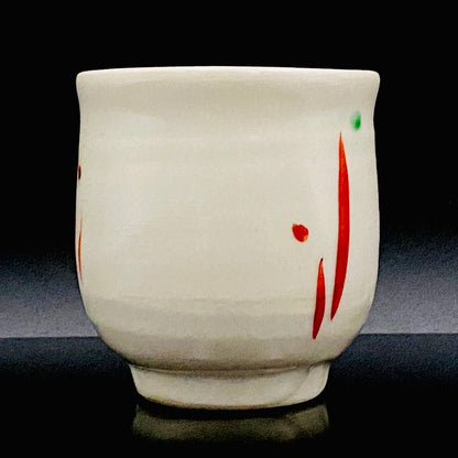 Bizen Akae Sake Cup by Mitsuru Isezaki, Bizen Ware, Okayama Prefecture Important Intangible Cultural Property #169
